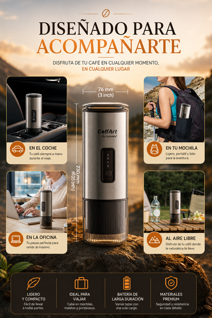 Cafetera Espresso Portátil 3 en 1 | Compatible con Cápsulas NES® y DG®