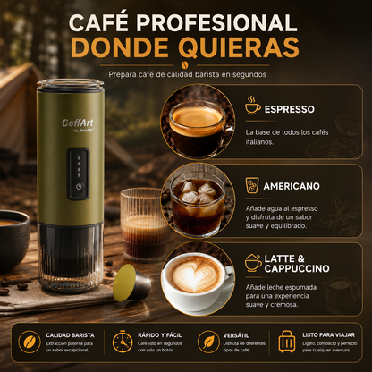 Cafetera Espresso Portátil 3 en 1 | Compatible con Cápsulas NES® y DG®