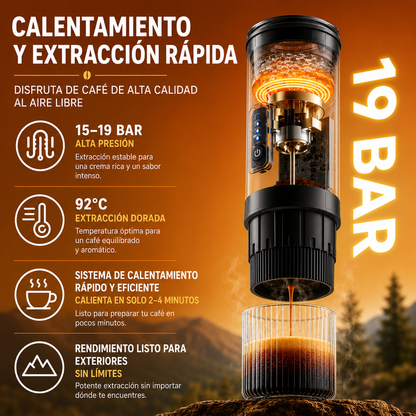 Cafetera Espresso Portátil 3 en 1 | Compatible con Cápsulas NES® y DG®
